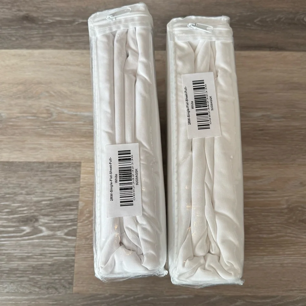 2 Elegant Comfort Wrinkle-Free 1500 Thread Count Egyptian Quality  1-Piece Flats